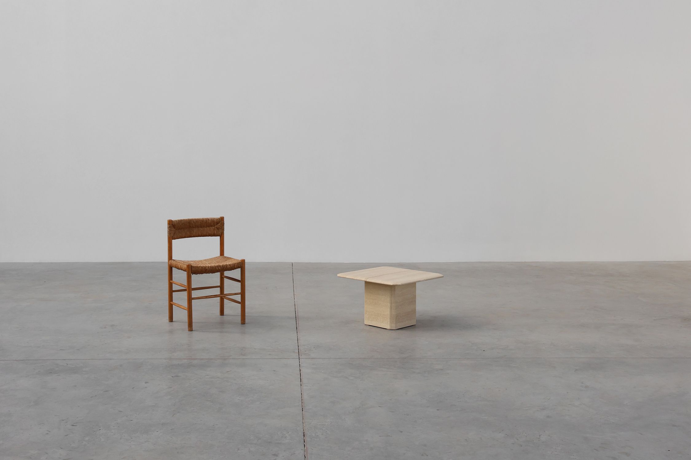 Mid-century square travertine coffee or side table, Italy 1960sthumbnail